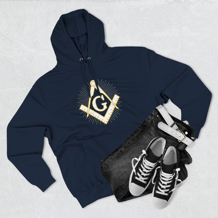 Masonic Square and Compass Hoodie - Freemasonry Art Pullover Fleece