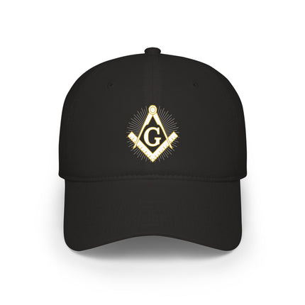 Freemason Square Compass DTF Print Baseball Cap | Secret Society Emblem Hat