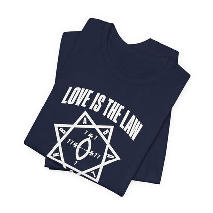 Star of Babalon Unicursal Hexagram T-Shirt | Thelema Love Is The Law Tee | 2