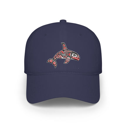 Formline Orca DTF Print Baseball Cap | Northwest Coast Culture Hat