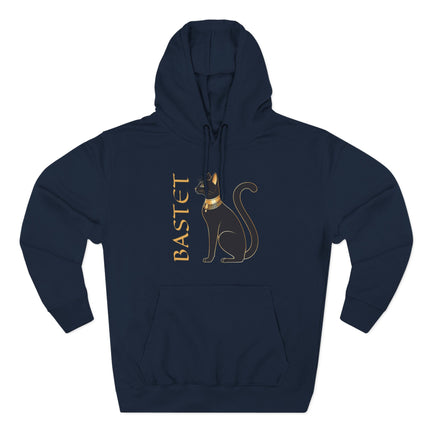Bastet Cat Hoodie | Egyptian Goddess Graphic and Text Unisex Pullover V1