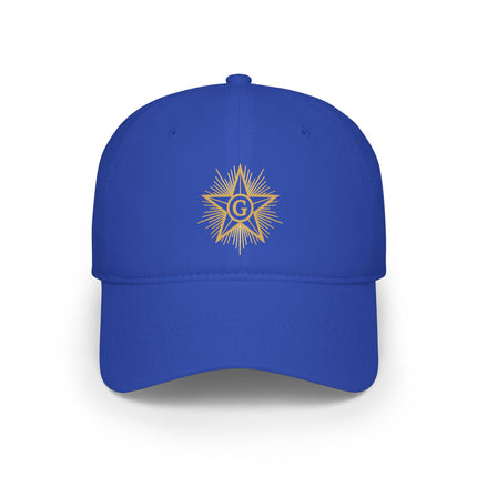 Masonic Blazing Star DTF Print Baseball Cap | Freemason Symbols Hat