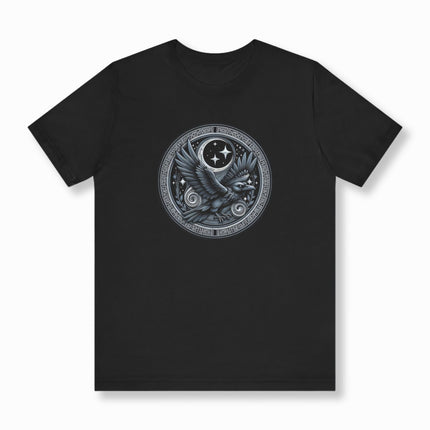 Norse Raven T-Shirt | Viking Mythology Bird Graphic Unisex Tee | V7