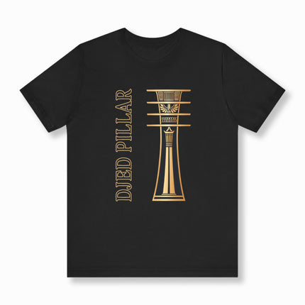 Djed Pillar Ancient Egyptian T-Shirt | Golden Egypt Tee | V6