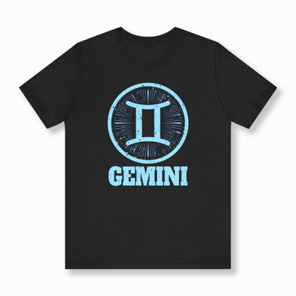 Gemini Zodiac T-Shirt | Astrology Symbol Graphic Tee | V3