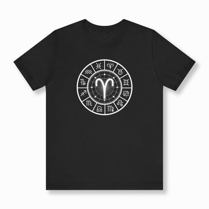 Aries Zodiac Wheel T-Shirt | Astrology Sign Tee | V20