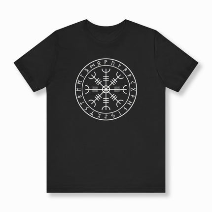 Norse Aegishjalmur Helm of Awe Viking Rune Circle T-Shirt | V3