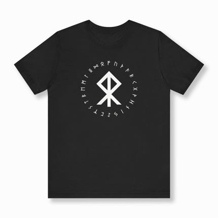 Norse Courage Bind Rune Viking T-Shirt | Runic Circle Unisex Tee | V1