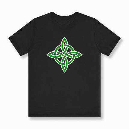 Celtic Witch's Knot Green T-Shirt | Pagan Witchcraft Knotwork Tee | V1