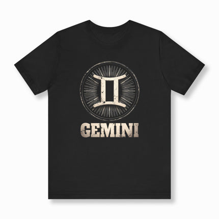 Gemini Zodiac T-Shirt | Astrology Sign Graphic and Text Tee | V1
