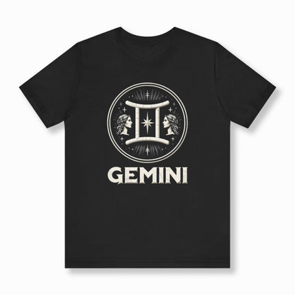 Gemini Zodiac Sign T-Shirt | Astrology Graphic and Text Unisex Tee | V10