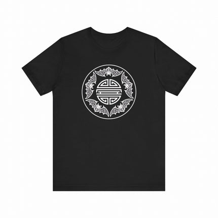Chinese Five Blessings Bats T-Shirt With Central Shou Symbol | Unisex Tee V1