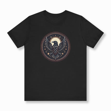 Norse Raven T-Shirt | Celtic Knotwork Bird Graphic Tee | V13
