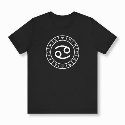 Cancer Sign Zodiac Wheel Astrology Symbol T-Shirt | V2