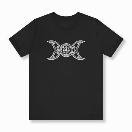 Celtic Triple Moon Goddess T-Shirt | Pagan Witchcraft Tee | V2