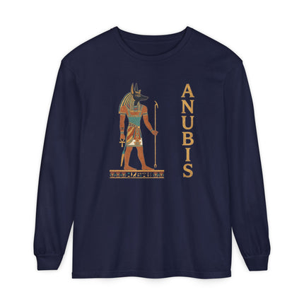 Egyptian God Anubis T-Shirt | Jackal-Headed Deity Art Long Sleeve Tee