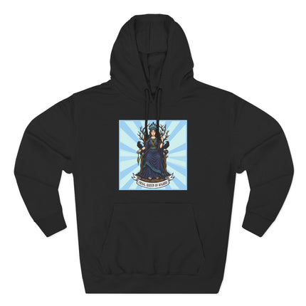 Frigg, Queen of Asgard Norse mythology goddess graphic hoodie design.