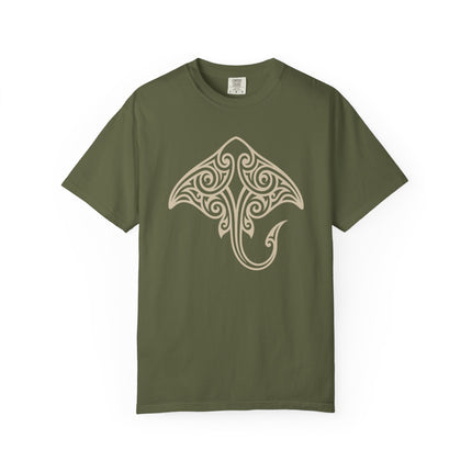 Tribal Stingray T-Shirt | Maori Polynesian Ocean Life Graphic Tee
