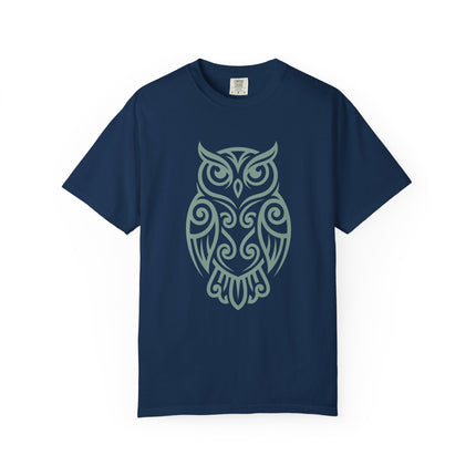 Tribal Owl T-Shirt | Intricate Celtic Knot Wisdom Unisex Unisex Tee