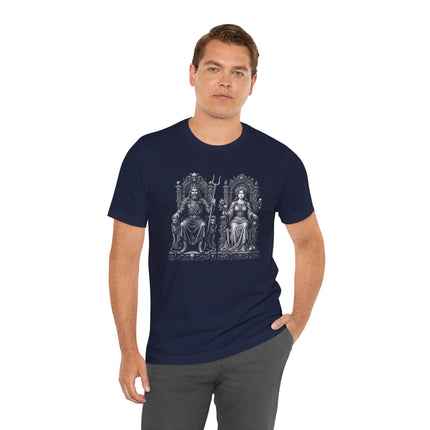 Hades and Persephone Greek mythology gothic art print featuring the Underworld King and Queen.