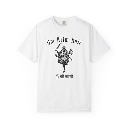 Om Krim Kali Graphic T-Shirt - Hindu Goddess Kali Sanskrit Tee