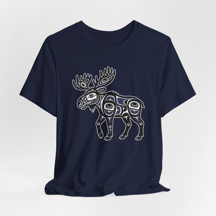 Moose Northwest Coast Art T-Shirt | Indigenous Formline Graphic | Moose