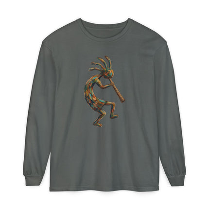 Kokopelli Flute Player Long Sleeve T-Shirt | Southwest Graphic