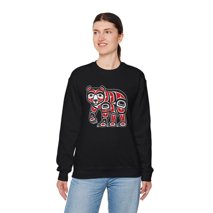 Haida Bear Formline Art Sweatshirt | Native American Indigenous Pullover Sweatshirt