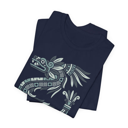 Mayan Feathered Serpent T-Shirt | Kukulkan Geometric Graphic Tee