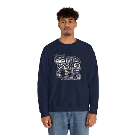 Haida Bear Formline Art Sweatshirt | Native American Indigenous Pullover Sweatshirt