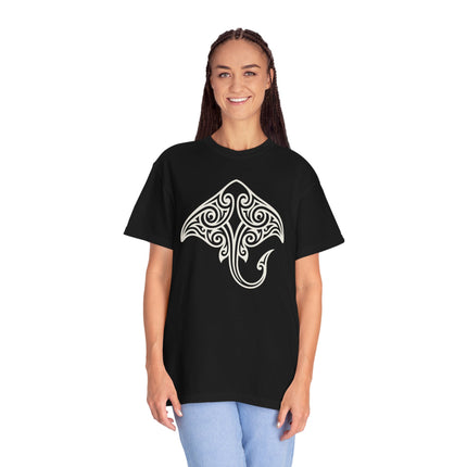 Tribal Stingray T-Shirt | Maori Polynesian Ocean Life Graphic Tee