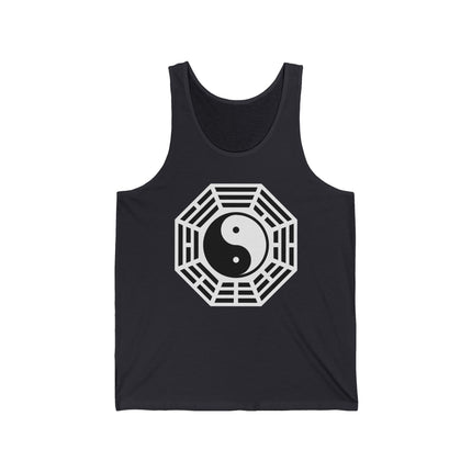 Yin Yang Taijitu tank top featuring Taoist balance and harmony symbol.
