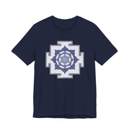 Bhuvaneshwari Yantra sacred geometry mandala t-shirt print.
