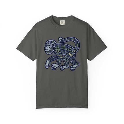 Mayan Monkey T-Shirt | Tribal Geometric Symbol Ancient Art Tee