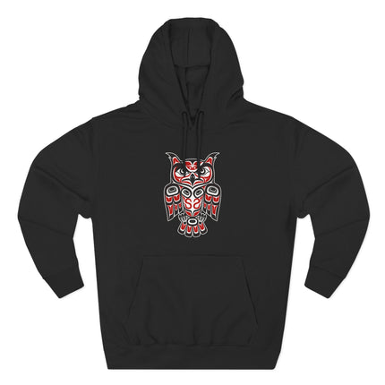 Northwest Coast Owl Hoodie | Indigenous Formline Art Pullover Hoodie