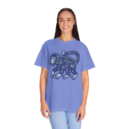 Mayan Monkey T-Shirt | Tribal Geometric Symbol Ancient Art Tee
