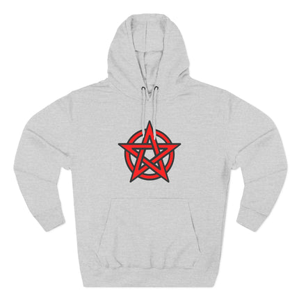 Pentagram Red Graphic Hoodie | Mystical Pentacle Unisex Pullover V2