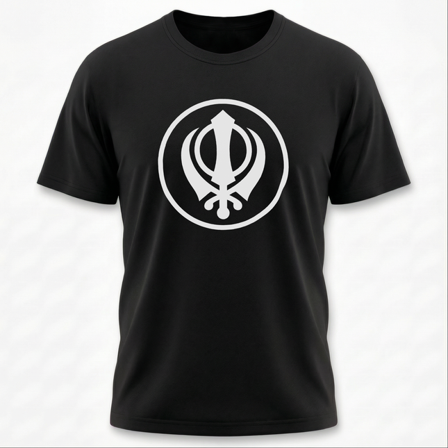 Khanda Sikh Symbol T-Shirt | Religious Punjabi Khalsa Graphic Tee | Shirt