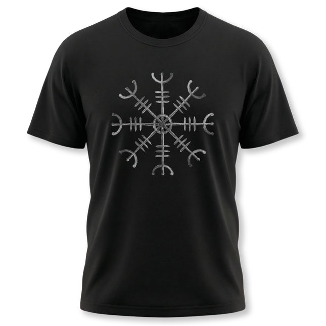 Aegishjalmur Helm of Awe Viking Symbol T-Shirt | Norse Protection Tee