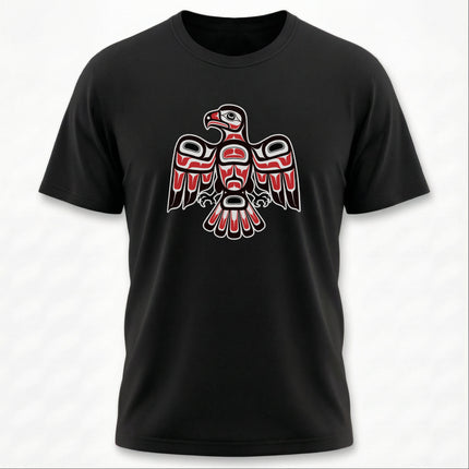 Haida Style Hawk T-Shirt | Pacific Northwest Indigenous Art Formline | Hawk