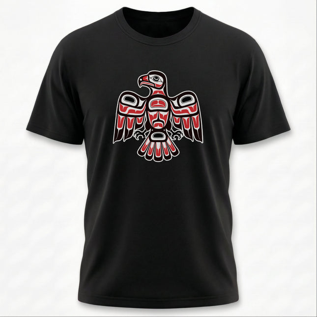 Haida Style Hawk T-Shirt | Pacific Northwest Indigenous Art Formline | Hawk