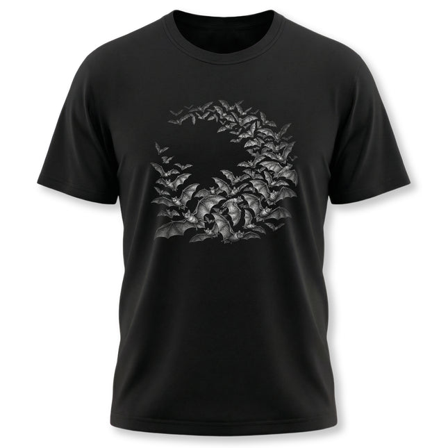 Gothic Bat Swarm T-Shirt | Flying Bats Graphic Tee