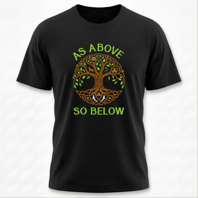 As Above So Below Tree of Life T-Shirt | Celtic Spiritual Tee | 2