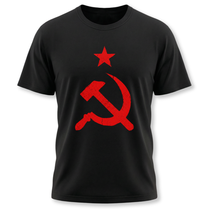 Vintage Red Hammer & Sickle Star T-Shirt | USSR Communist Symbol Tee Shirt