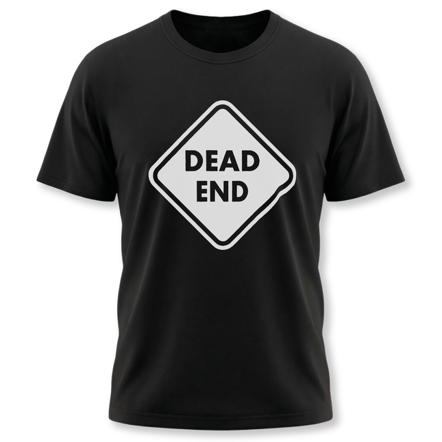 DEAD END Road Sign T-Shirt | Warning Symbol Graphic Tee