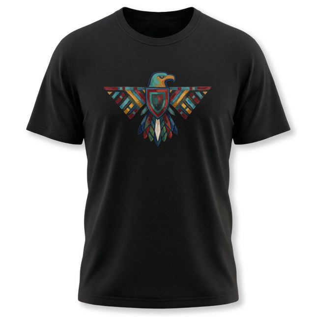 Colorful Geometric Thunderbird T-Shirt | Native American Tribal Eagle Tee