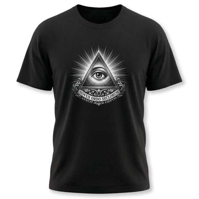 Eye of Providence Pyramid T-Shirt | All Seeing Eye Novus Ordo Seclorum