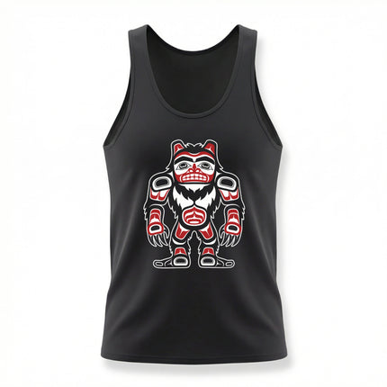 Formline Bigfoot Sasquatch Tank Top | PNW Indigenous Art Shirt Sasquatch