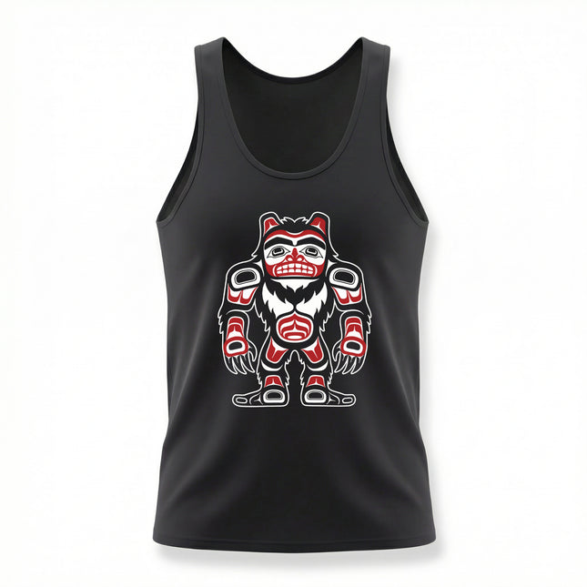 Formline Bigfoot Sasquatch Tank Top | PNW Indigenous Art Shirt Sasquatch