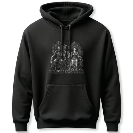Hades and Persephone throne design, featuring detailed Greek mythology art.